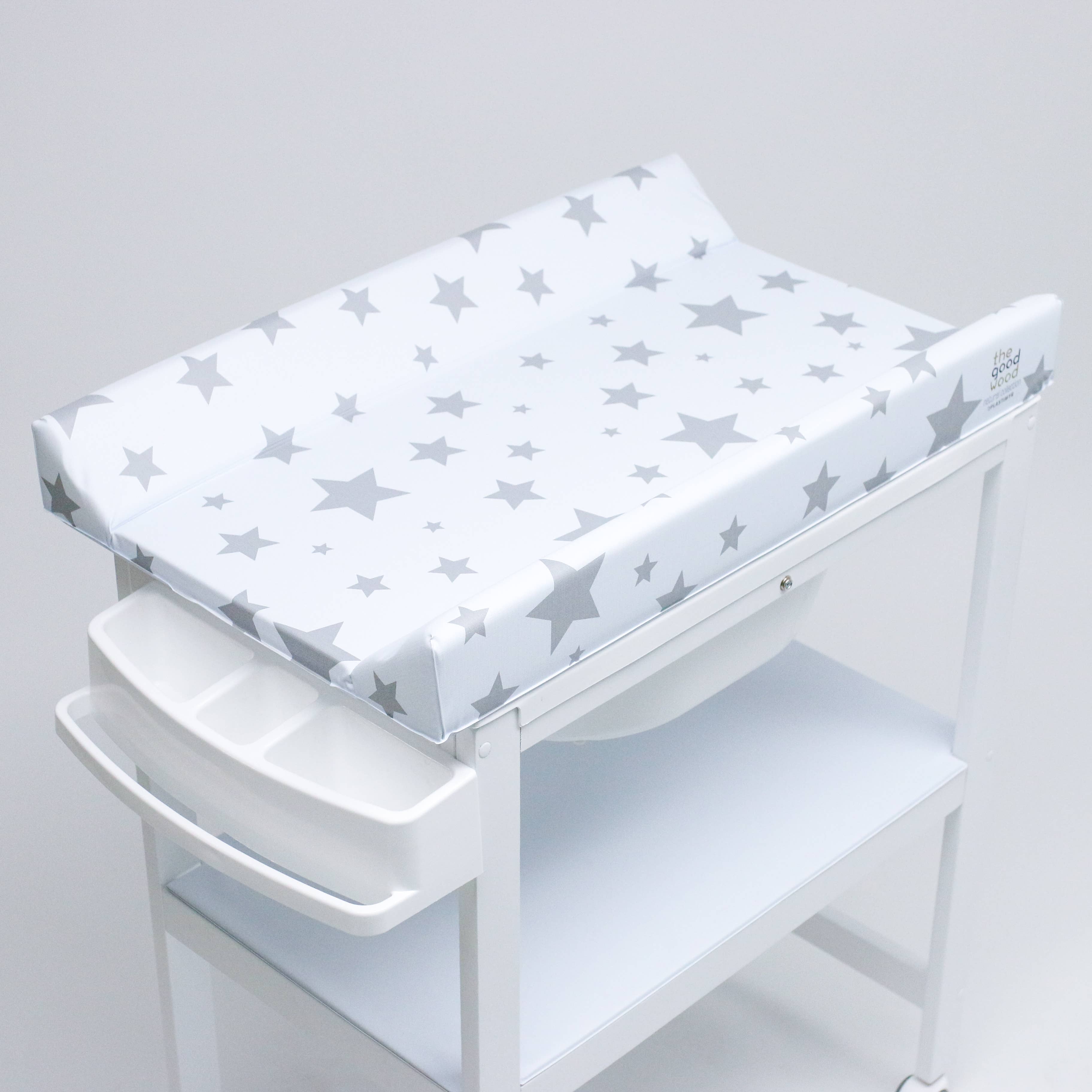 Plastimyr – Engroshandel Badekrog til badekar - Børn og baby – PLASTIMYR Badekar Puslebord Baby Træ TGW Str.Grå1