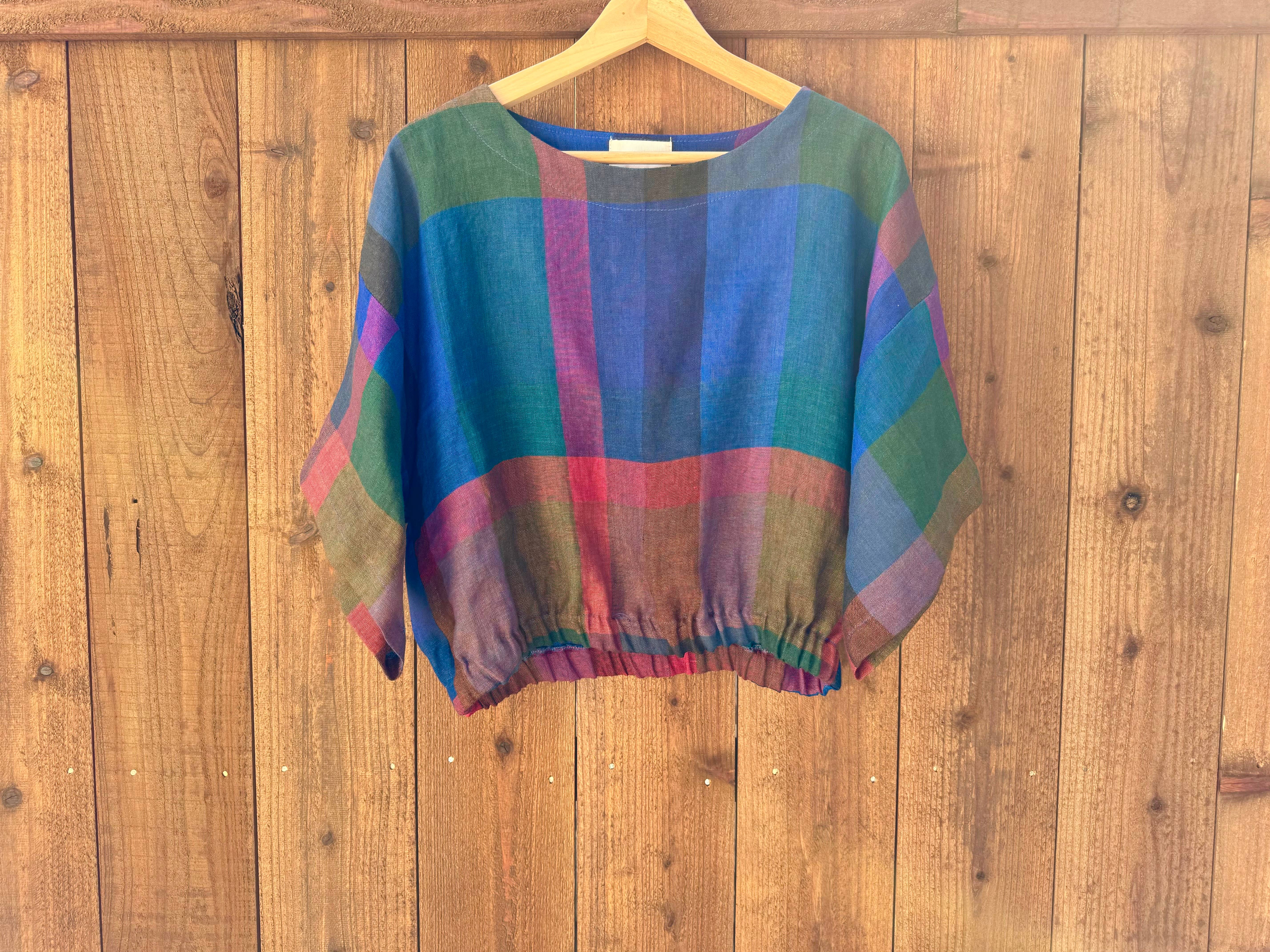 Joolee - Wholesale Blouse - Women's - Blue check top1