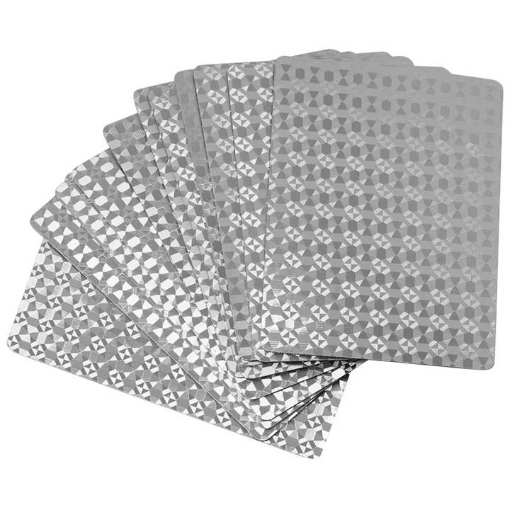 Mazzo singolo di carte da gioco placcate in argento 925, 3,5 «x 2,25" x 0,75". CODICE #: GT2281. per la vendita all'ingrosso da parte di Corbell Silver