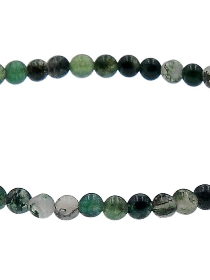 Indian Agate Stone Stretch Bracelets B1590-4MM for wholesale by Ole