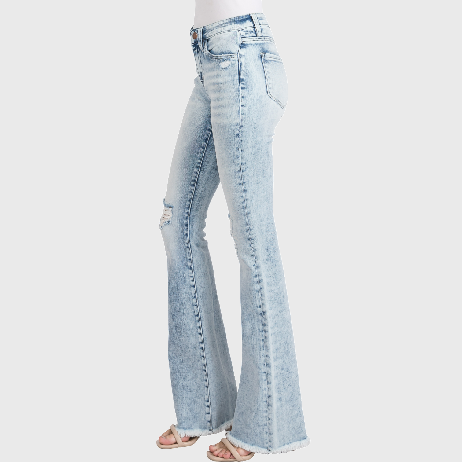 Petra153 - Vente Jean – femme - TZ938MF (PETITE) - JEAN ÉVASÉ À TAILLE MOYENNE EN TISSU STRETCH7