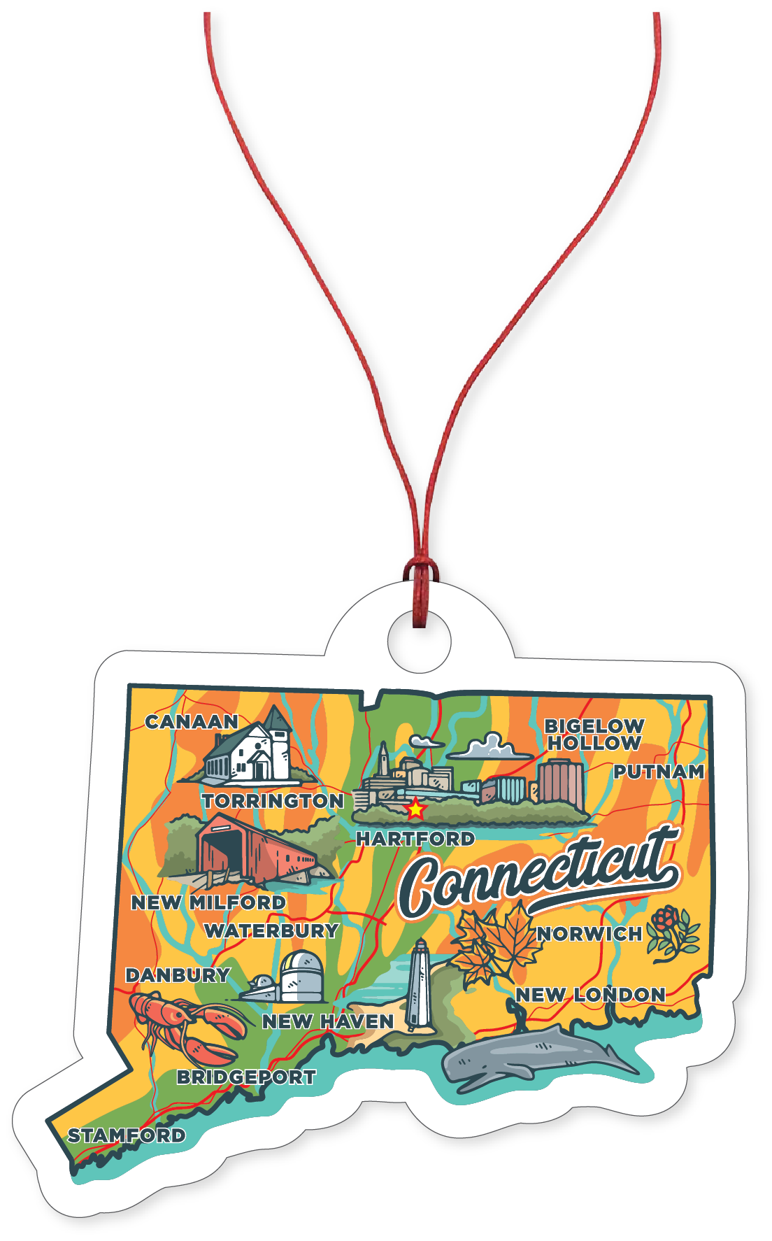 Morris Magnets - Wholesale Ornament - Ornament - Connecticut Across America 2.01