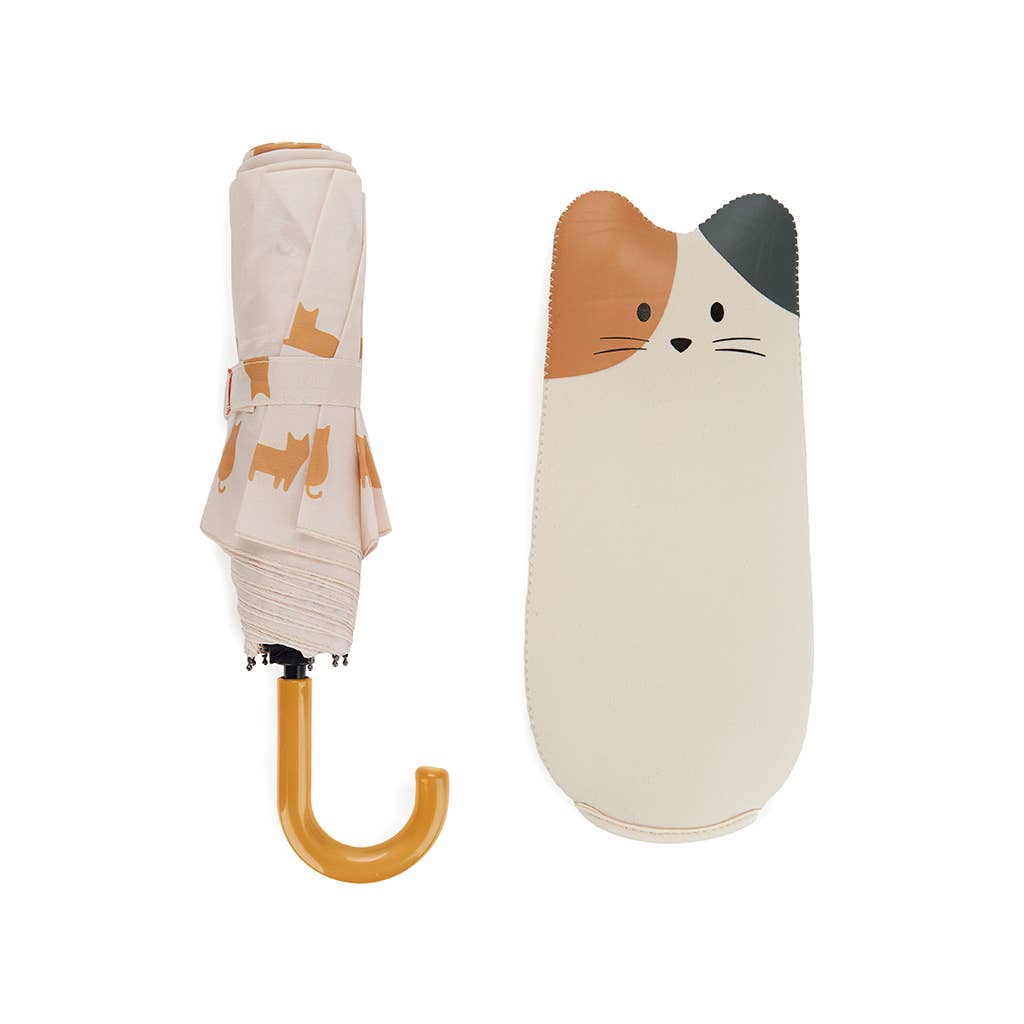 Balvi - Vente Parapluie – unisexe - Parapluie Meowmbrella Calico avec housse en néoprène5