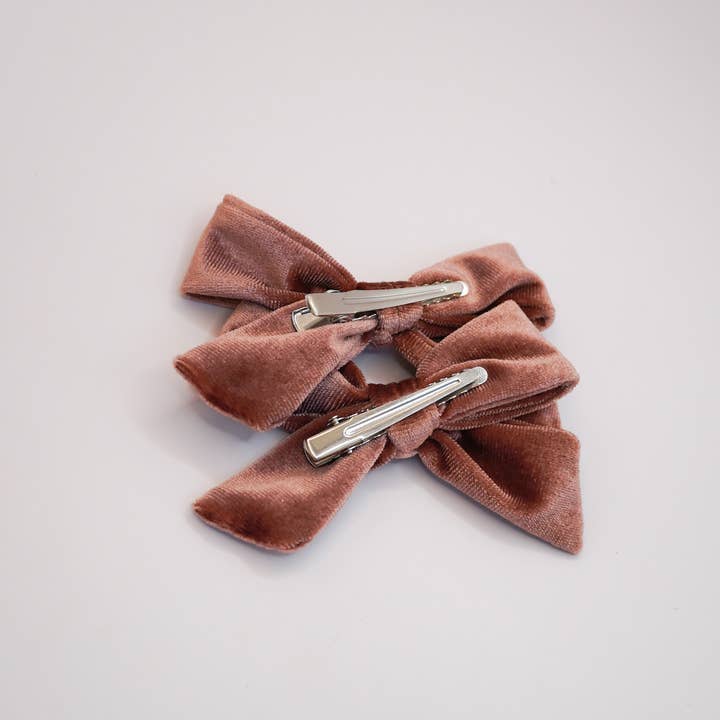 Aurelia & Co. Baby - Wholesale Hair Bow - Kids - Luxe Velvet Pigtail Hair Bows for Holiday Christmas 20251