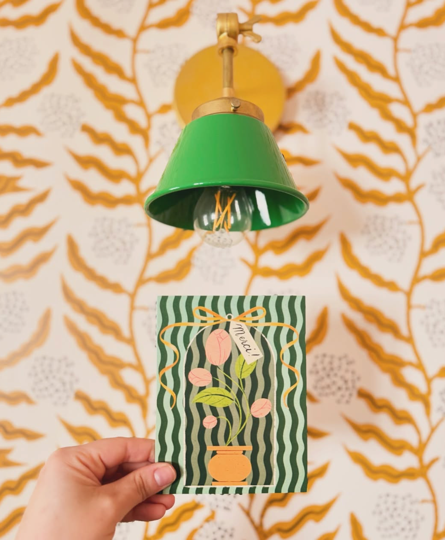 Olive & Company - Wholesale Thank You Card - Merci Flower3