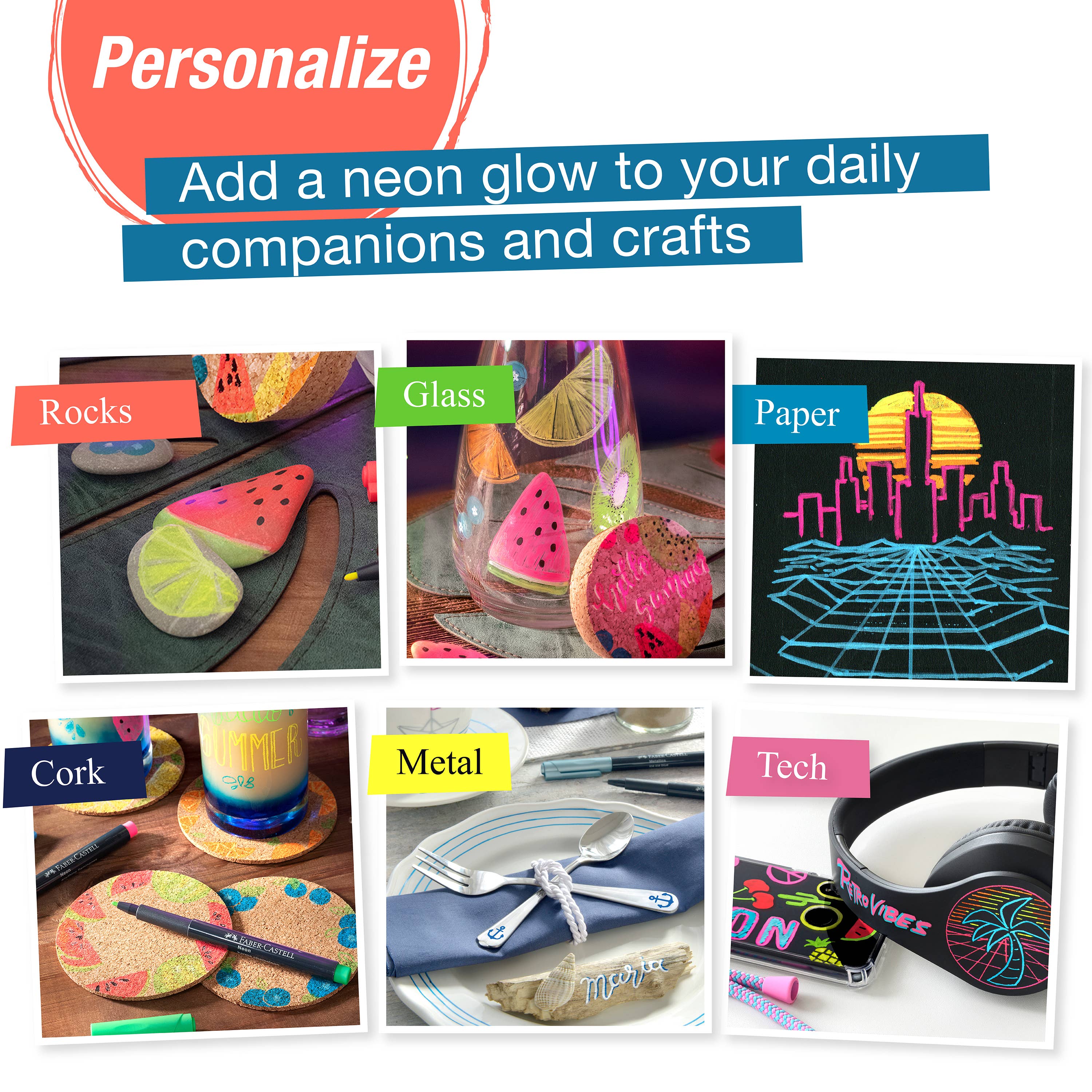 Faber-Castell / Creativity for Kids - Wholesale Marker - Multi-Surface Creative Markers Neon Set of 65