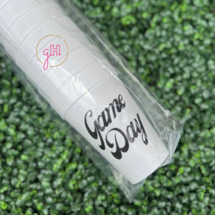 Girl Happy - Wholesale Disposable Cup - Game Day (black) Styrofoam Cup2