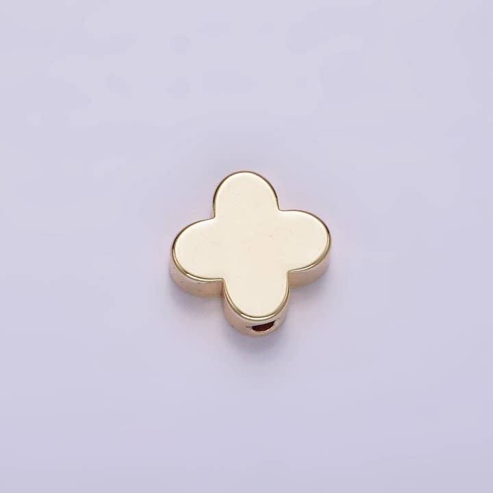 Perle Trèfle Quatrefoil Minimaliste Mini 10mm en Or Rempli 14K | B875 pour la vente par Aim Eternal
