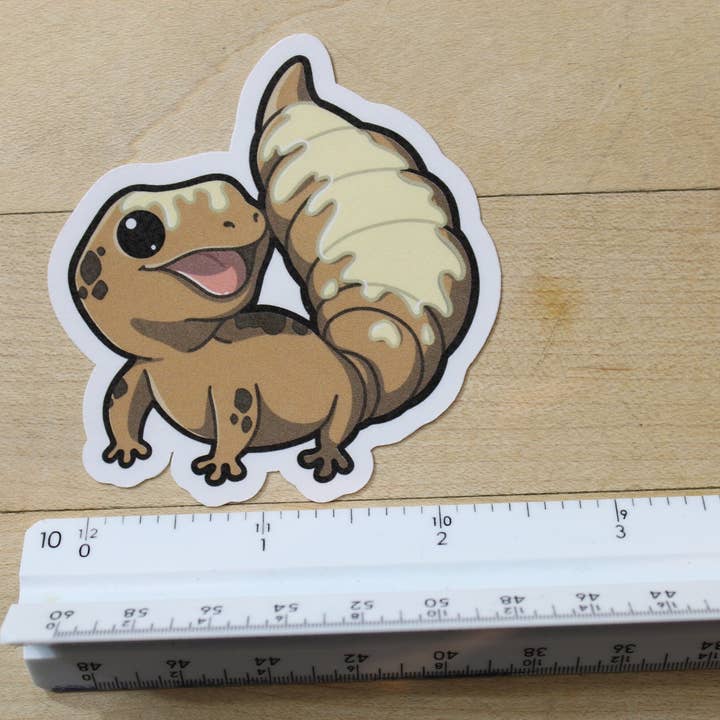 Mega Kawaii Cuties - Wholesale Sticker - Leopard Gecko- Buttered Croissant Sticker