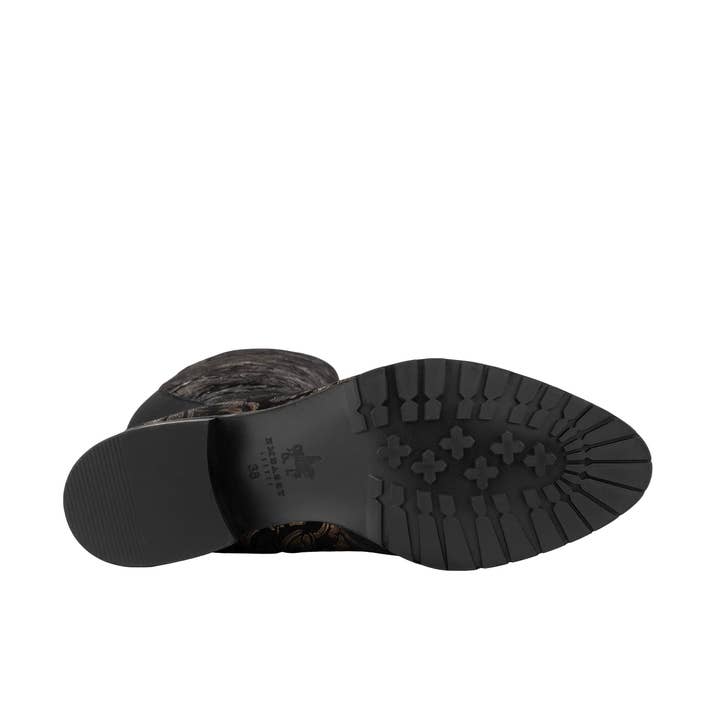 Embassy London – wholesale Boots – Women’s – Rubix - Black & Gold & Burgundy - Women's full length zip long boot4