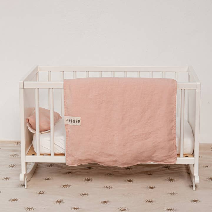 dE.LENZO KIDS - Vente Drap pour berceau/lit pour bébé - Housse de couette pour lit bébé MAFALDA