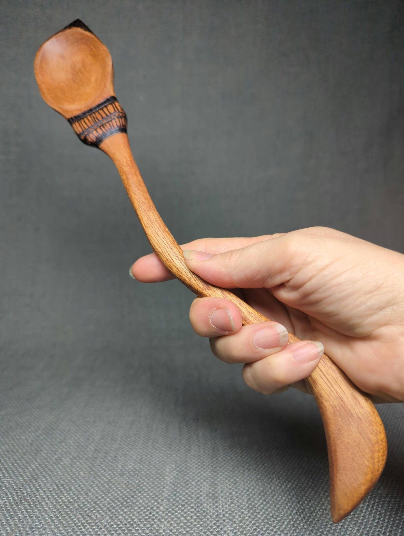 Chaos Woods - Wholesale Kitchen Spoon - Witch Broom Spoon - Hand carved Mahogany wood for cooking7