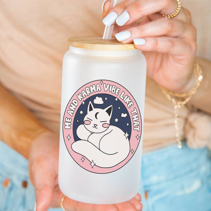 TSwift Merch, Trendy, Mental Health, 16oz Iced Coffee Glass for wholesale by Breeco