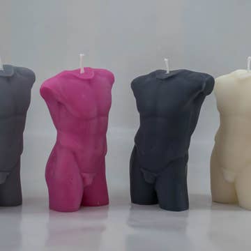 Slim Male Torso Candle - Billy Slim Male Torso Candle - Billy