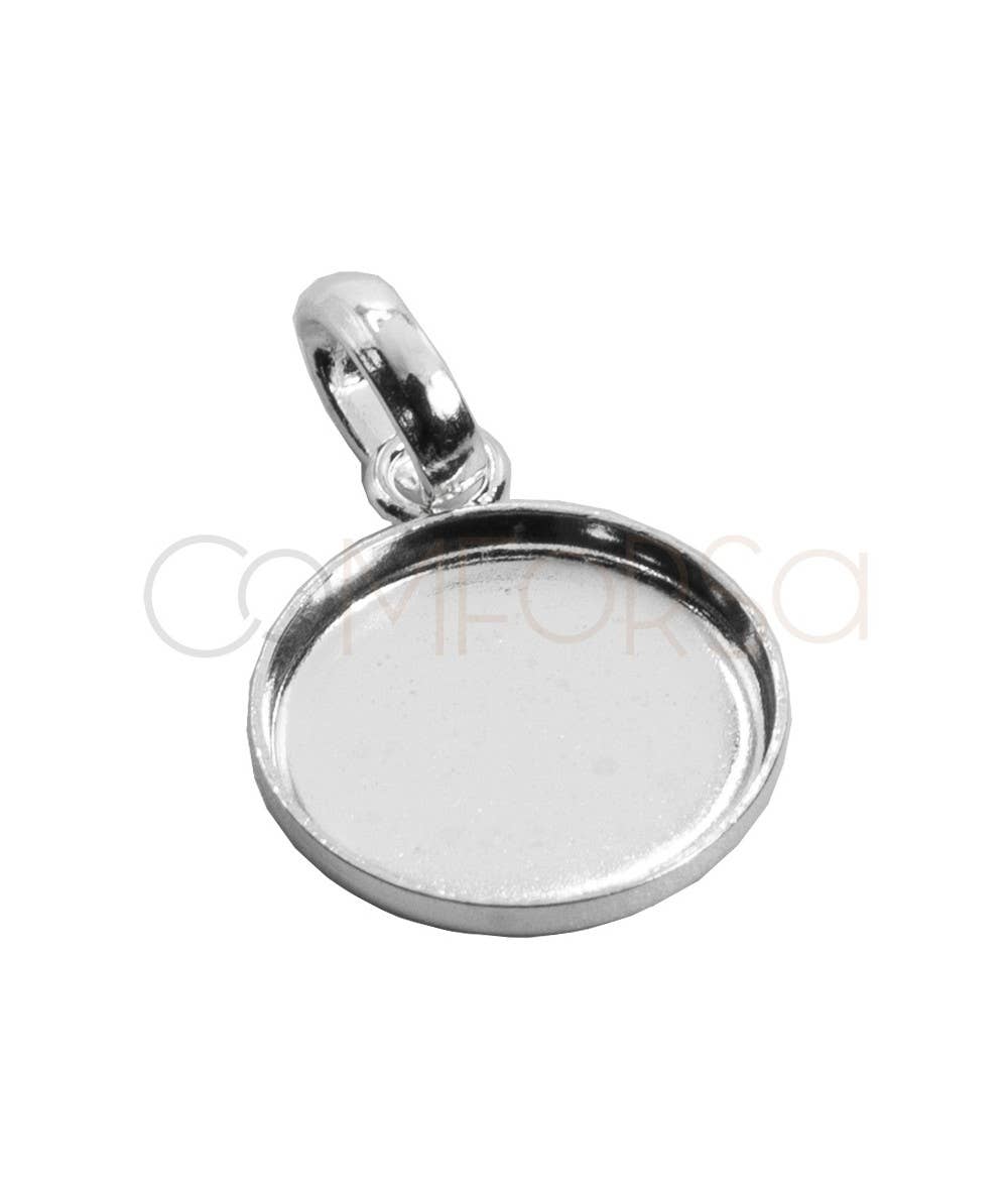 COM FORSA SL - Wholesale Individual Charm/Pendant - Sterling Silver 925 Bezel Cup Pendant 15Mm0