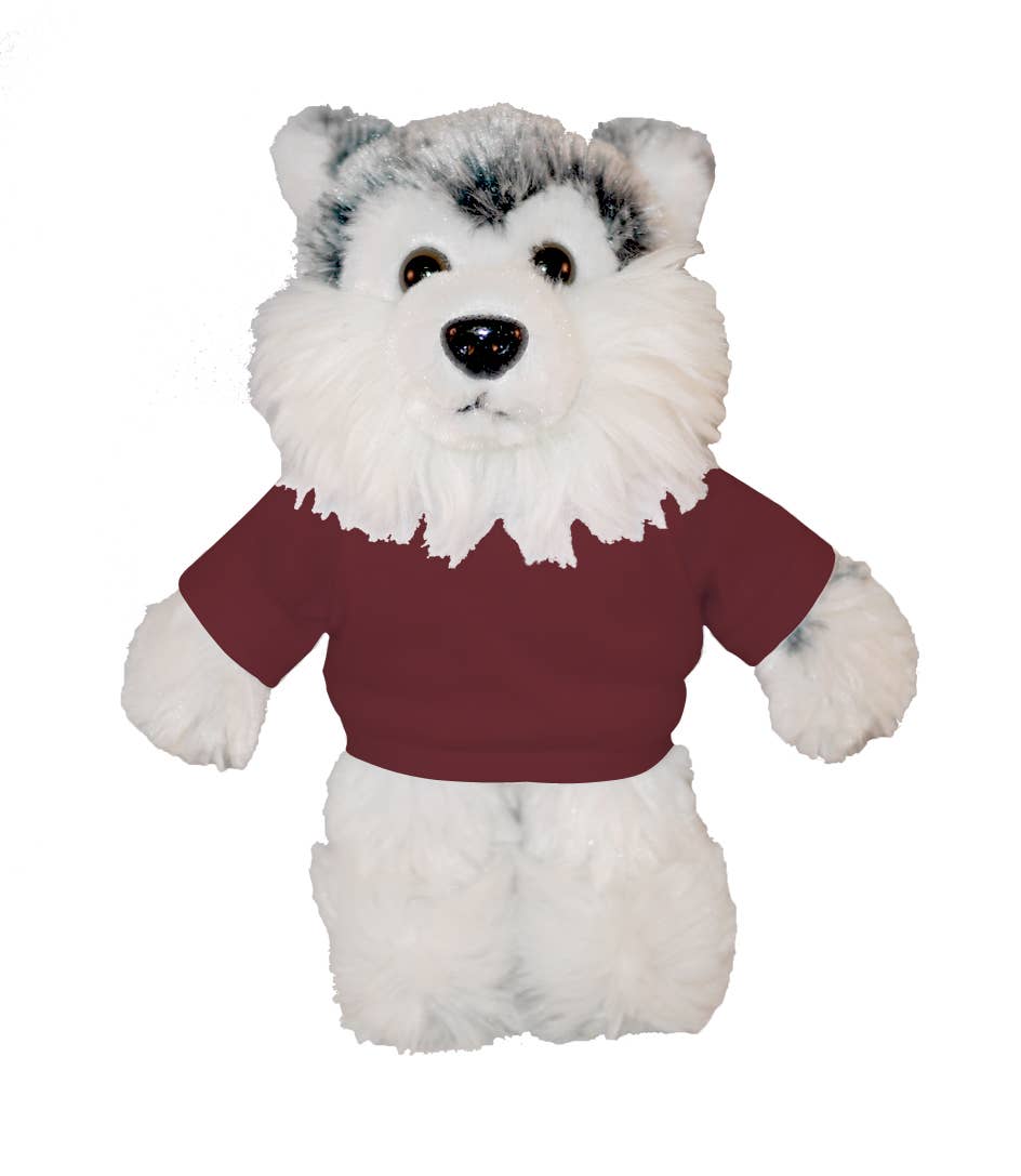 Plushland - Wholesale Stuffed/plush toy – Kids & baby - Plush Floppy Husky With Personalized Tee 12”2