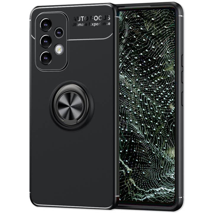 Samsung Galaxy A33 - Ringfodral Matt Silikon Mobilskyddsfodral med Stativfunktion för wholesale av SchnappFreude