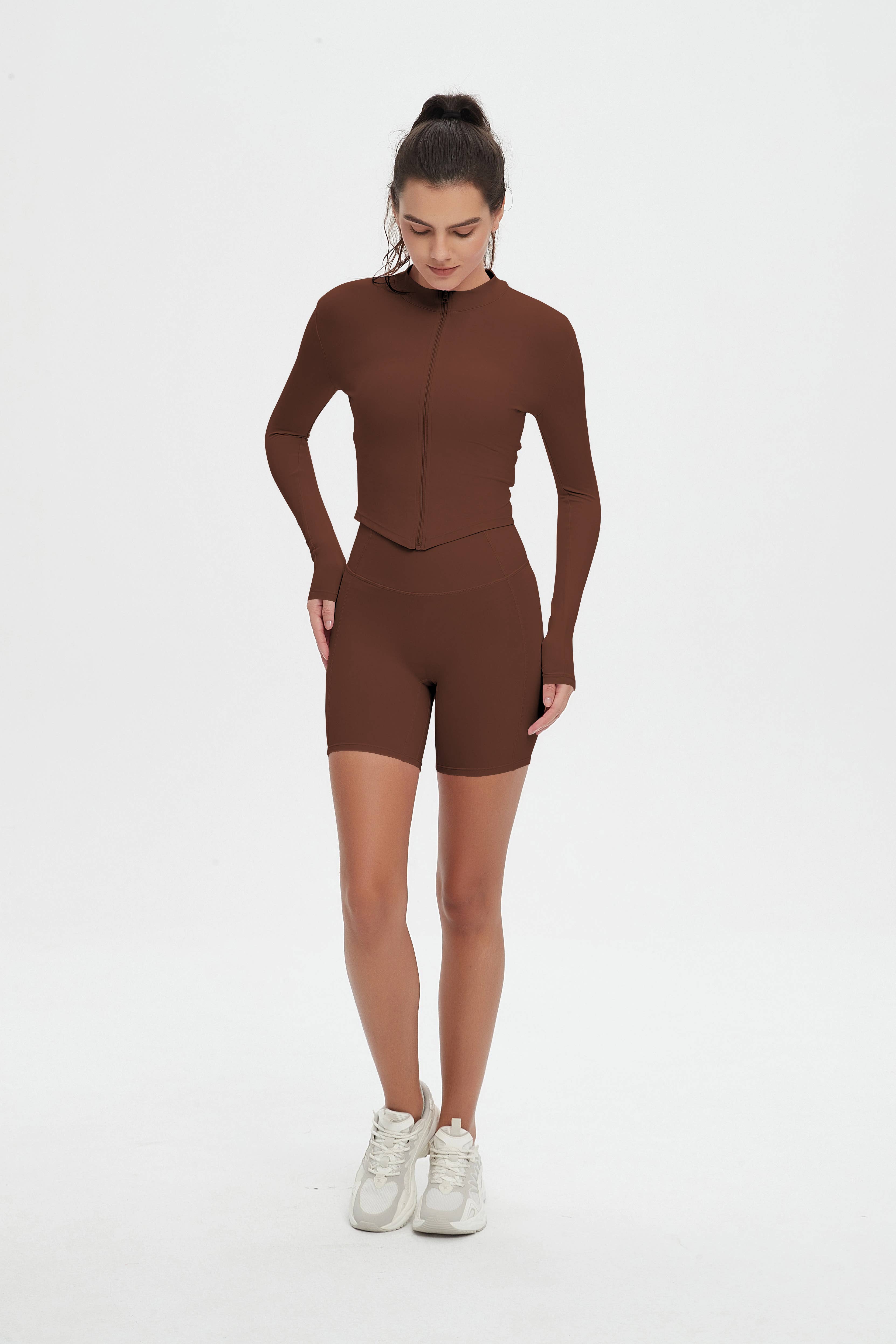 Mantra Active - Wholesale Activewear Set - Women's - Aurelia Sports Bra, Shorts and Jacket 3-Piece Set3