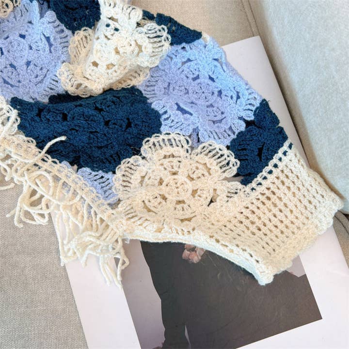 Funkyrel® Atzbranding Limited - Wholesale Knit Sweater - Women's - Crosa - Floral Pattern Hollow Knit Sweater14