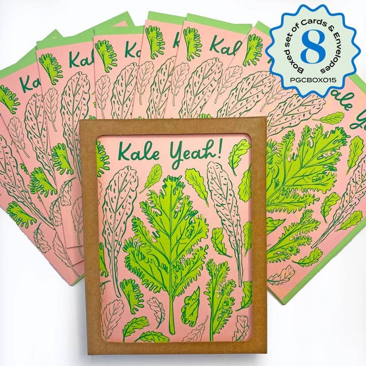 Coffret de 8 cartes-Kale Yeah ! Cartes de vœux pour la vente par Keller Design Co.