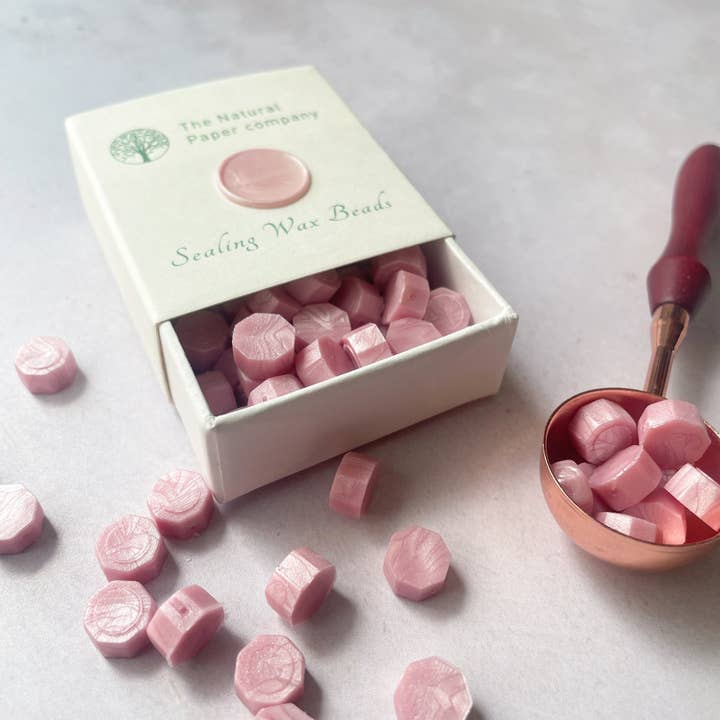 Soft Pink Sealing Wax Beads | Plastic Free Wax Seal Beads for wholesale by The Natural Paper Company