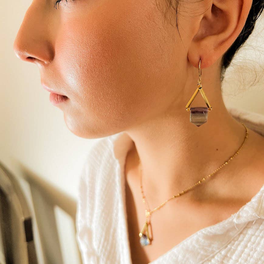 Santore Jewelry Company - Wholesale Pendant/Charm Necklace - Fluorite Shield Necklace2