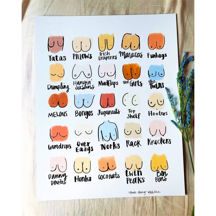 Pockets of Parcels - Wholesale Art Print - Boob Slang Print