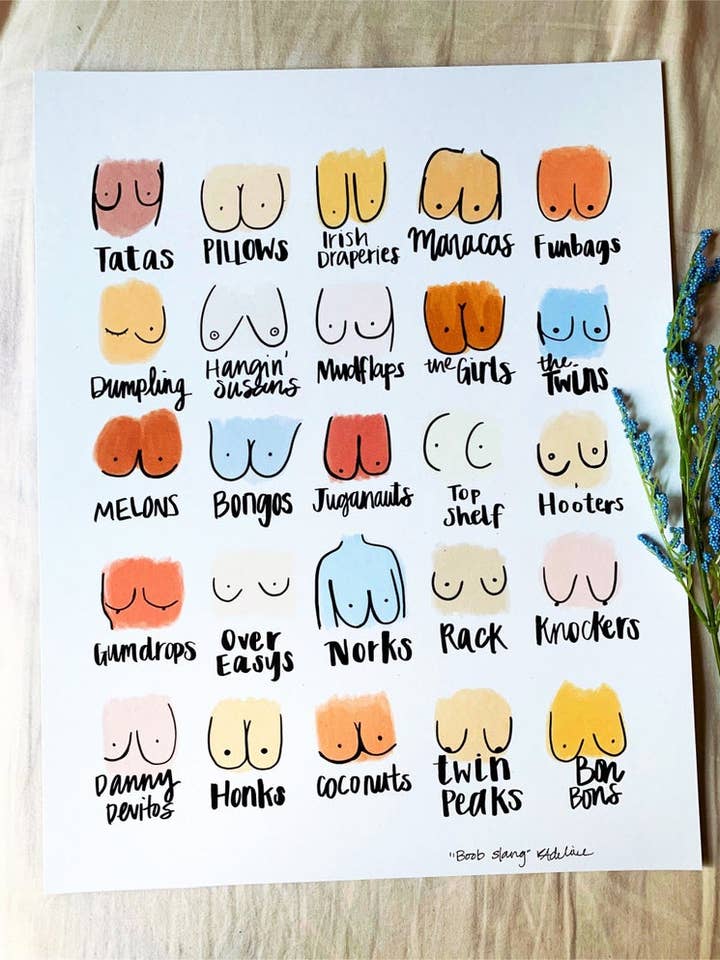 Boob Slang Print for wholesale by Pockets of Parcels
