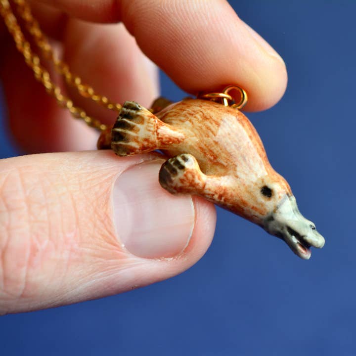 Platypus Necklace for wholesale by Camp Hollow Porcelain Animal Treasures