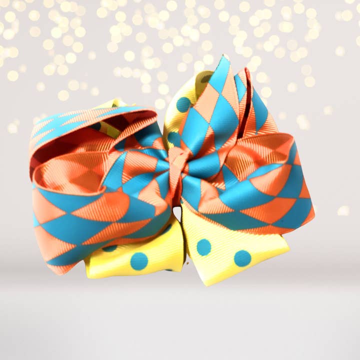 Girls Layered Boutique Hair Bow for wholesale by Chicky Chicky Bling Bling