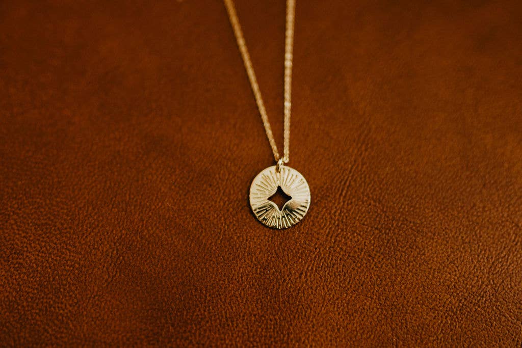 Ever Aster - Wholesale Pendant/Charm Necklace - Starburst Textured Necklace2