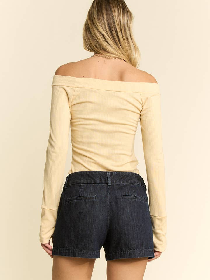 JADE BY JANE - Wholesale Knit Top - Women's - Solid Ribbed Off Shoulder Top11