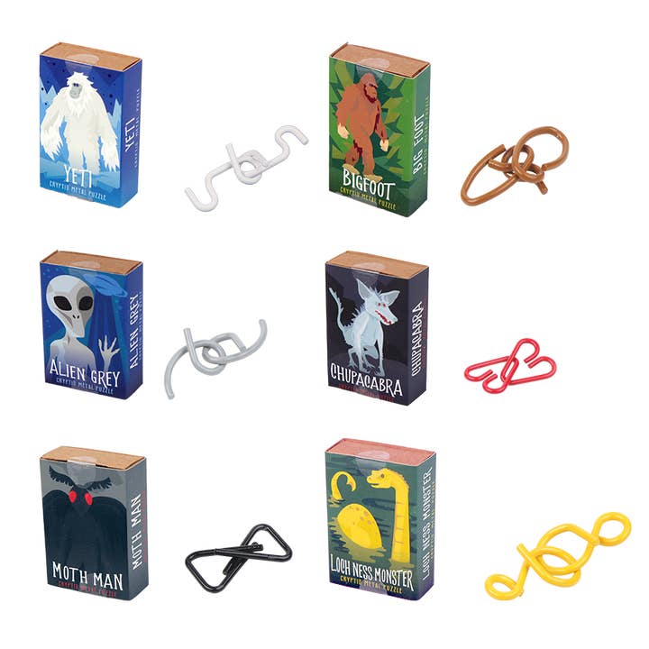 Project Genius - Wholesale Puzzle - Adult - 30 pc Cryptid Puzzlebox Display (Individual SRP $2.99)1