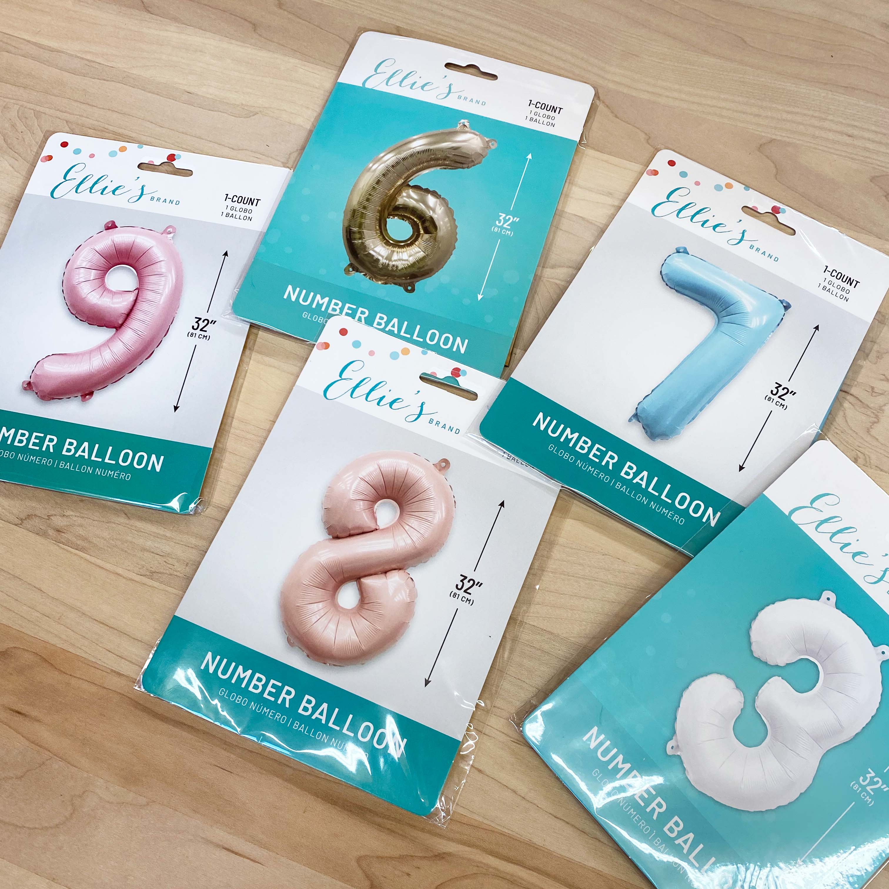 Ellie's Party Supply - Wholesale Balloon - Barely Blush Mylar Number Balloons (32 Inches)10