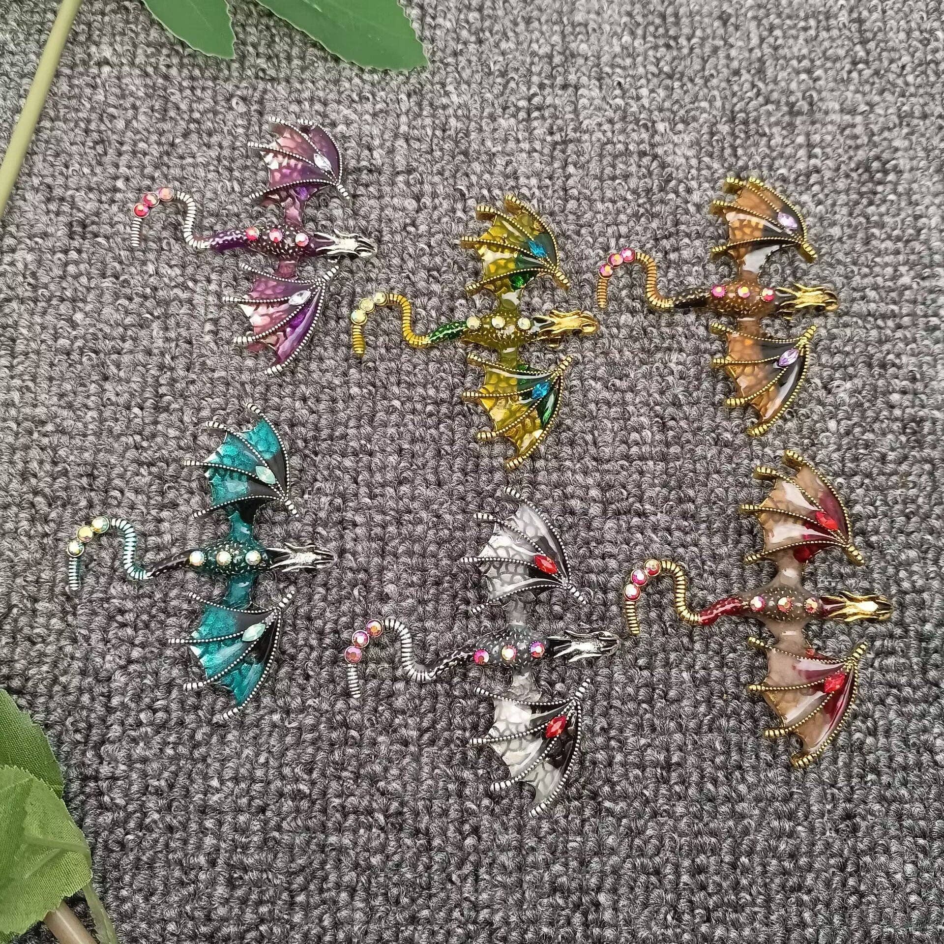 Mio Queena - Wholesale Brooch - Rhinestone Enamel Dragon Brooch7