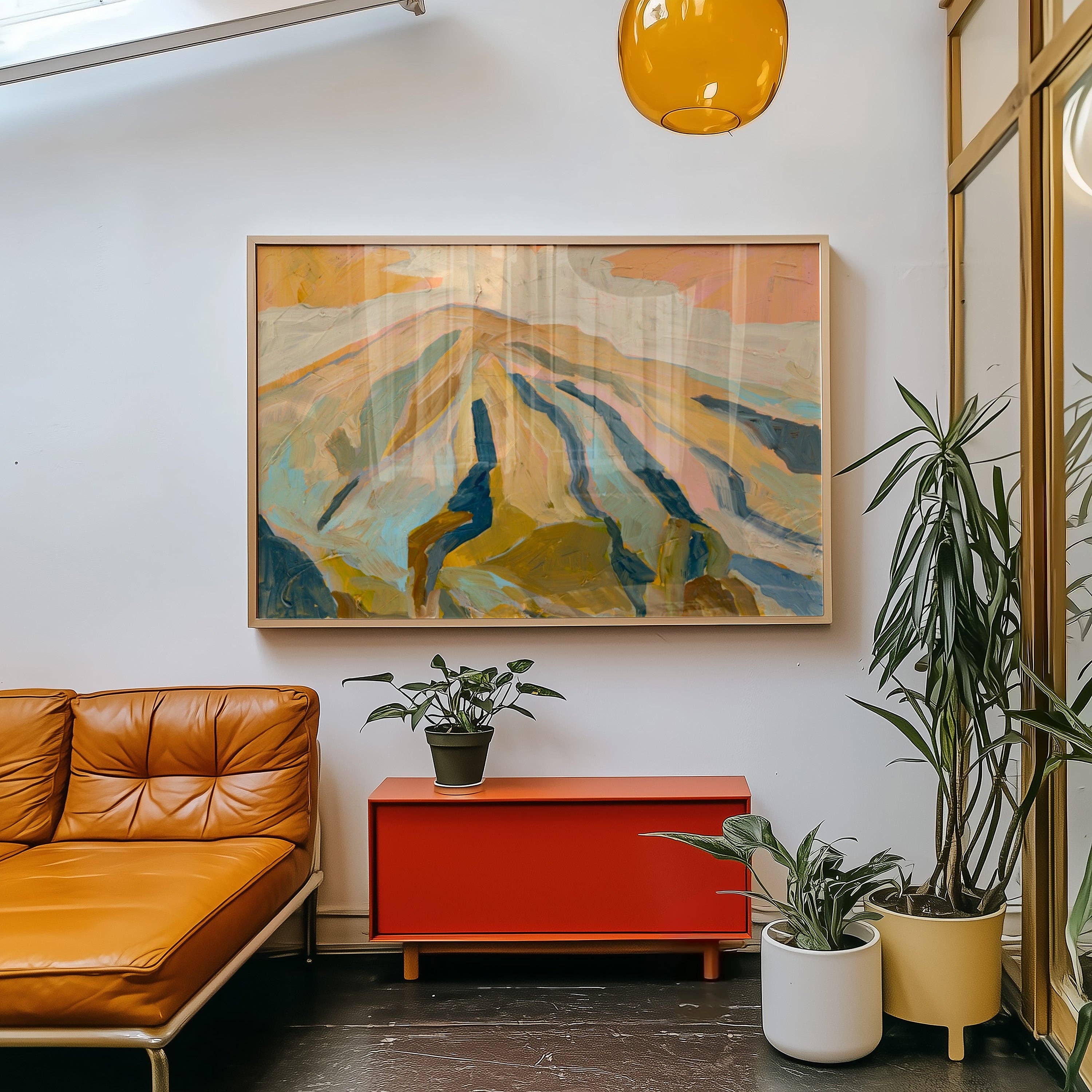 El Baker Art - Wholesale Art Print - Neutral Abstract Mountain Landscape Wall Art Print1