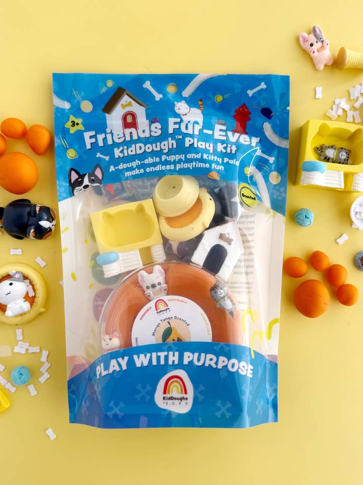 Kit de jeu Friends Fur-ever KidDough pour enfants pour la vente par Earth Grown KidDoughs (KidDoughs by EGKD)