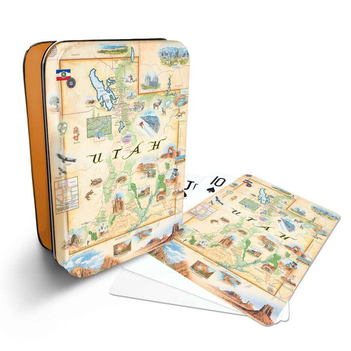 XPLORER MAPS - Wholesale Playing Cards - Utah State Map Playing Cards