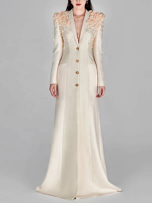 3D Floral Plus Size Maxi Dress – Elegant Long Evening Gown for wholesale by Fiona Secret Closet