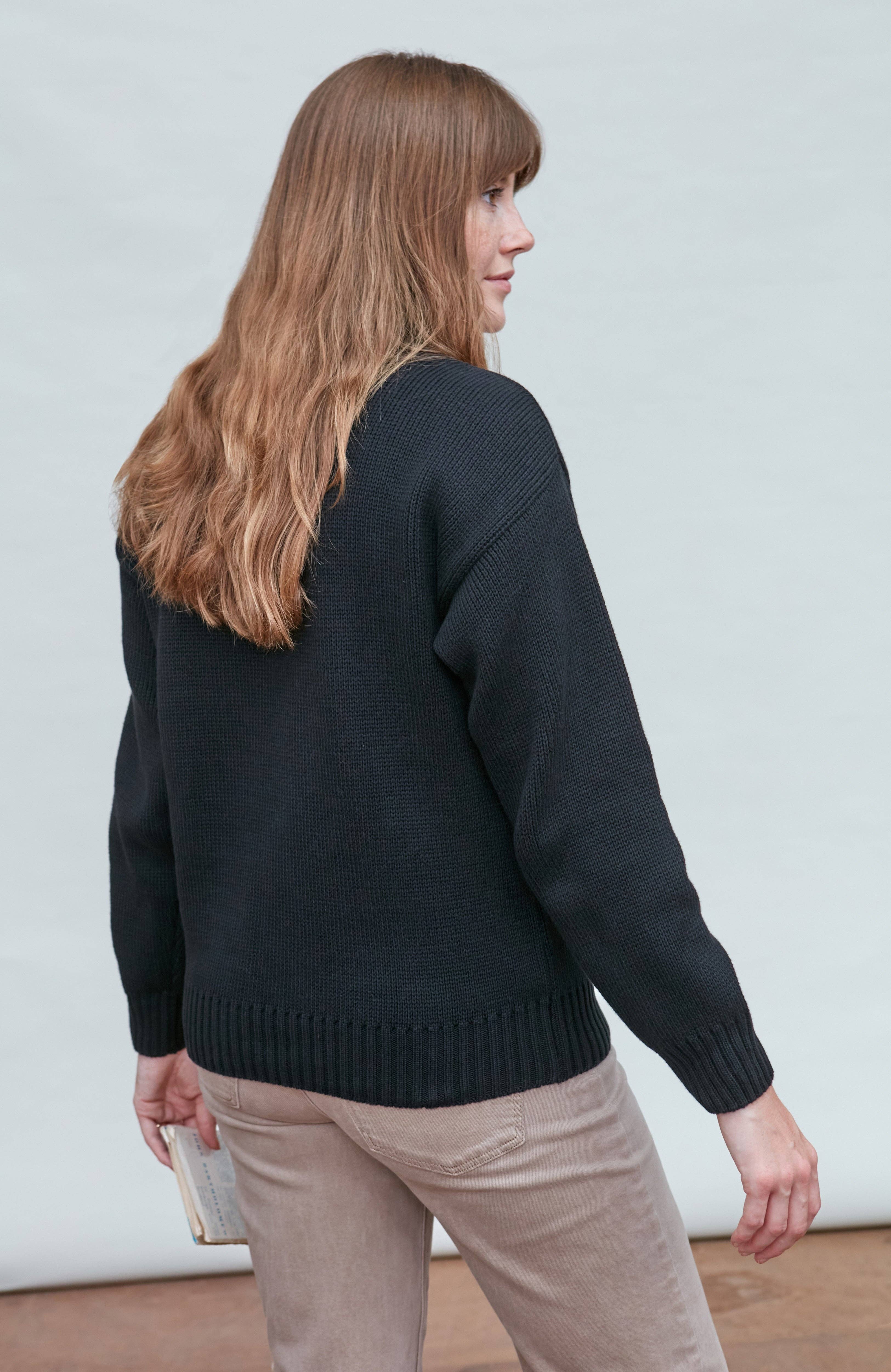 Paul James Knitwear - Vente Pull en maille – femme - Pull à col roulé Submariner en pur coton épais pour femmes9
