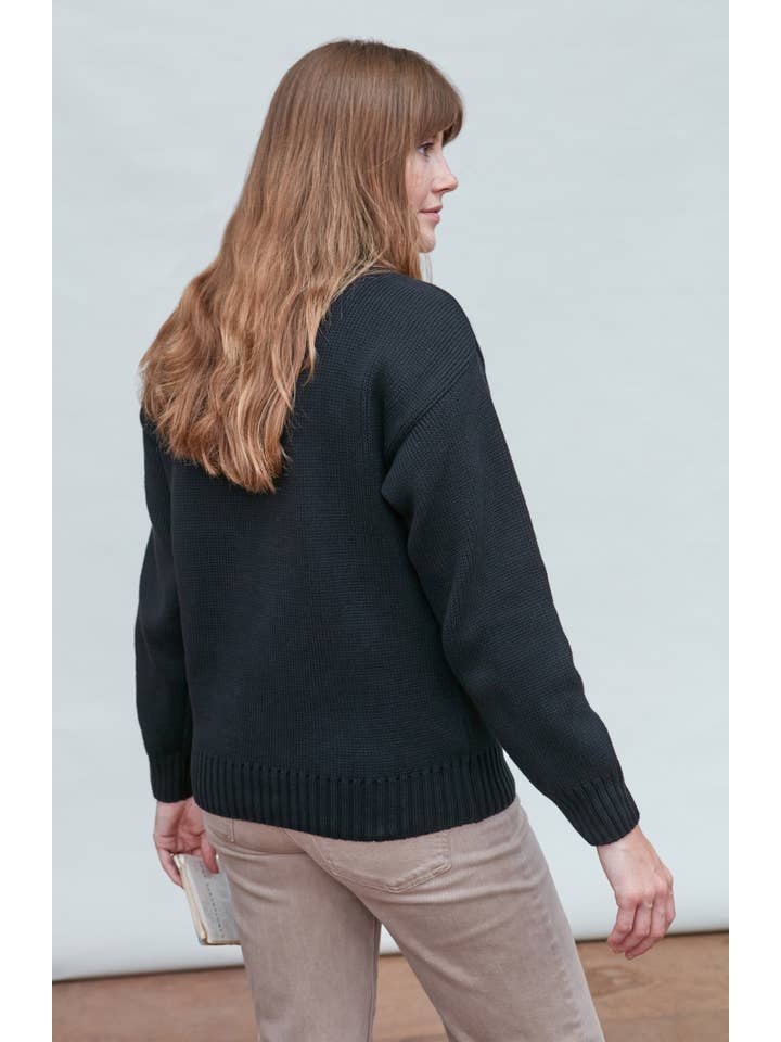 Paul James Knitwear - Vente Pull en maille – femme - Pull à col roulé Submariner en pur coton épais pour femmes9