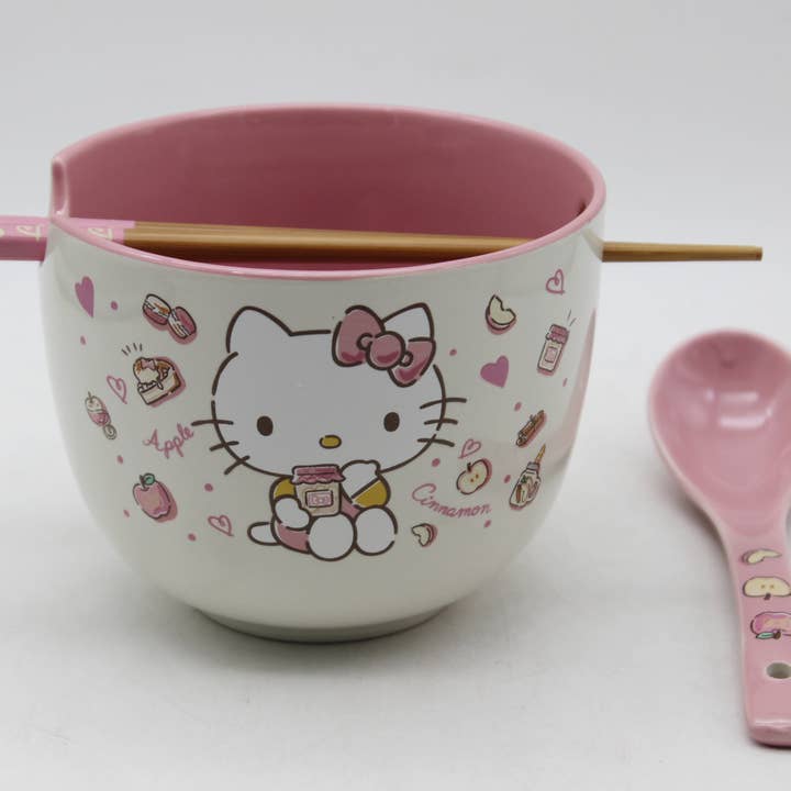 Silver Buffalo - Wholesale Bowl - Hello Kitty Apples & Cinnamon Boxed 20oz Ceramic Ramen Bowl1