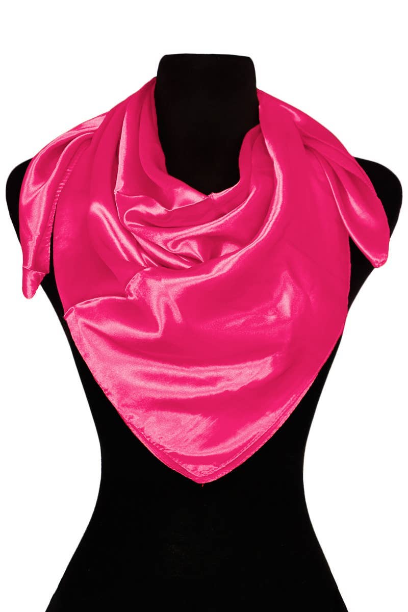 Cap Zone - Vente Écharpe – femme - Foulard carré brillant en satin polyester effet soie18
