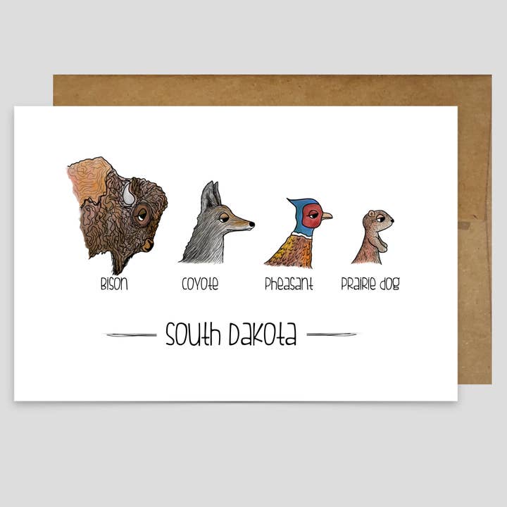 Dakota do Sul Wildlife - Cartão de Saudação por atacado de Kevin & Kaia