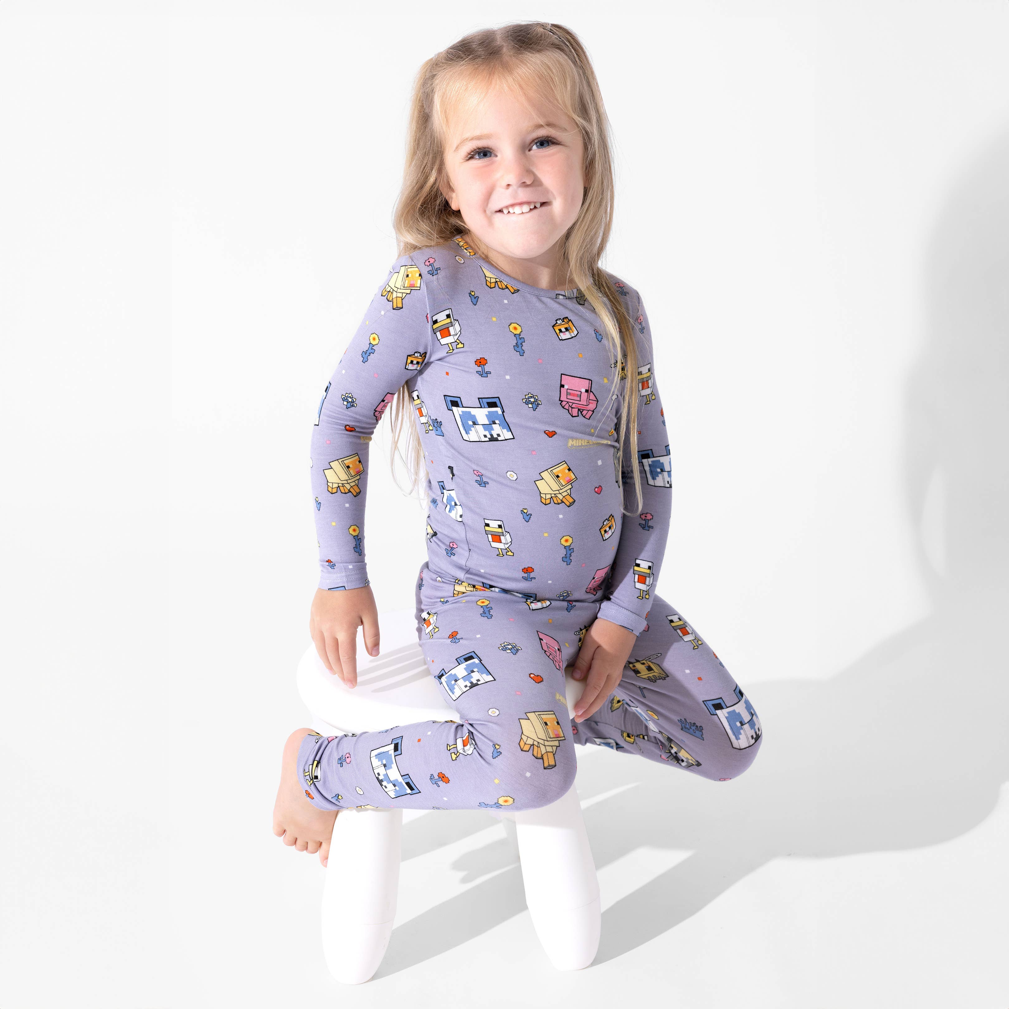 Bellabu Bear - Wholesale Sleepwear Set - Kids - Minecraft Pixel Pals Bamboo Kids Pajamas5