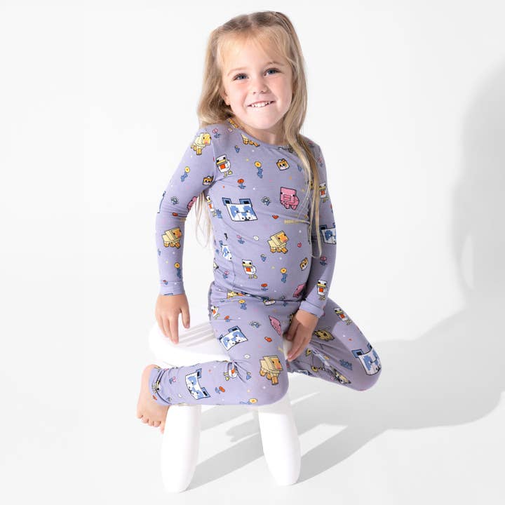Bellabu Bear - Wholesale Sleepwear Set - Kids - Minecraft Pixel Pals Bamboo Kids Pajamas5