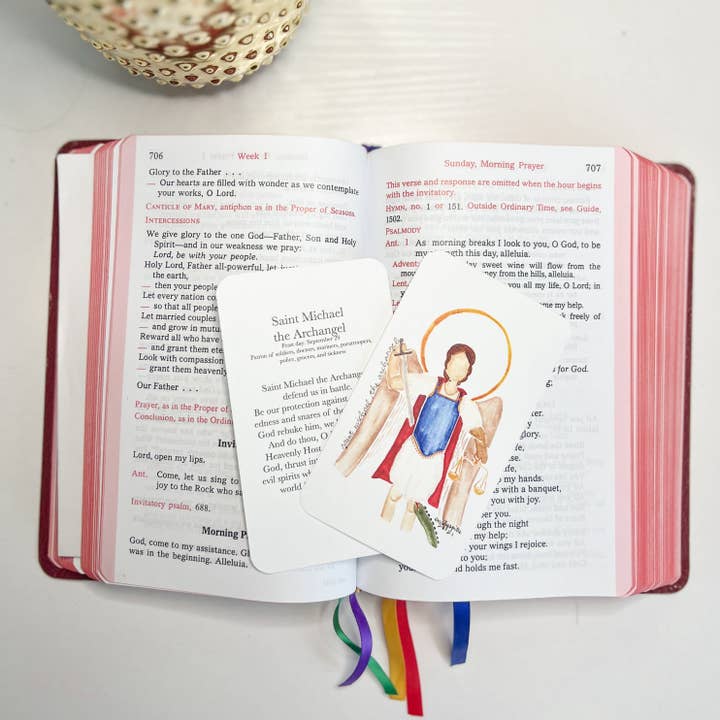 Emily S Pitre Art - Wholesale Religious card - St. Michael Prayer Card