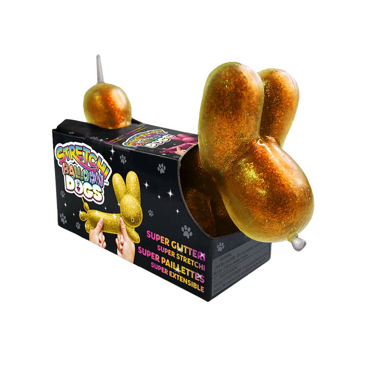 Incredible Group - Wholesale Fidget Toy - Kids - Stretchi Balloon Dog Glitter PDQ