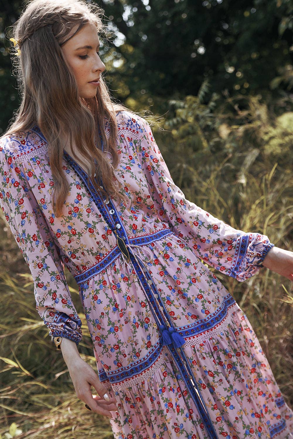 Alannah Maxi Dress - Dawn Pink for wholesale on Faire1