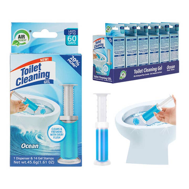 Air Fusion Toilet Cleaning Gel 1.6oz Ocean Fresh for wholesale by Deluxe Import Trading